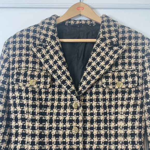 Next Originals - Classic Peak Lapel Tweed Jacket - Size S/M - Picture 11 of 16